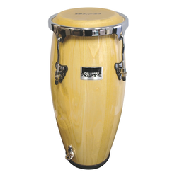 Drumfire Junior Conga Drum with Carry Strap (Natural Gloss)